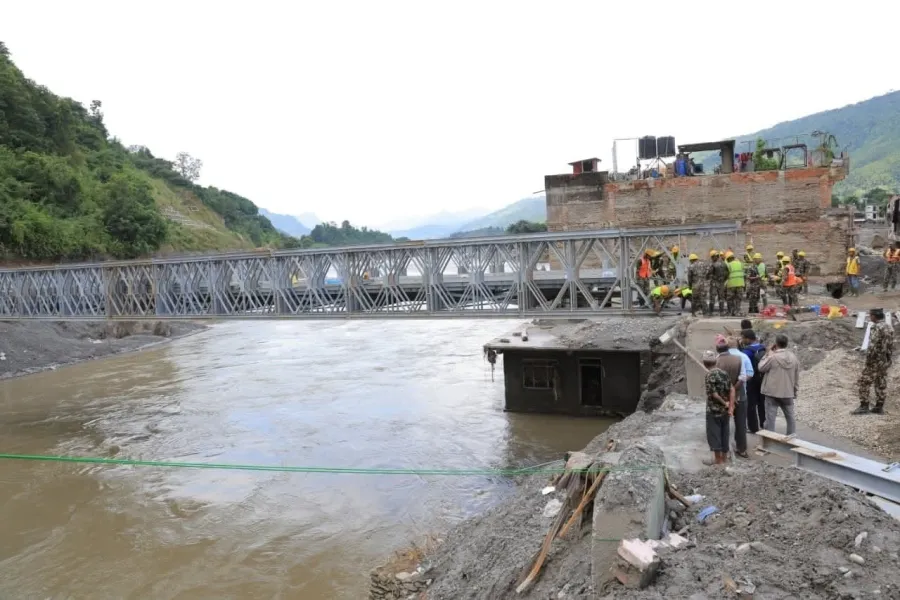 ५ दिनमै एक्रो ब्रिज तयार, भदौ  26 बाट  सञ्चालनमा आउँदै
